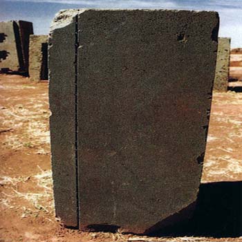 Finely cut granite block