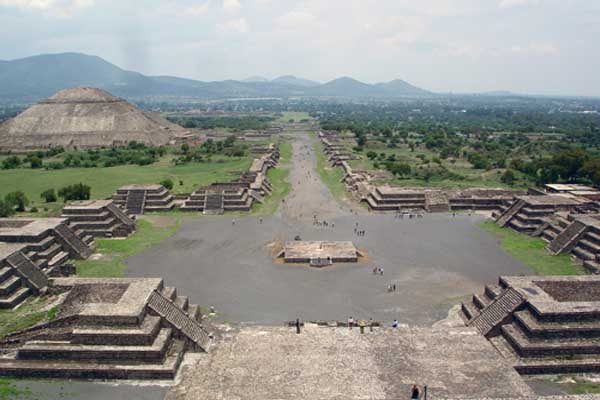 View from the Pyramid of the moon View from the Pyramid of the moon